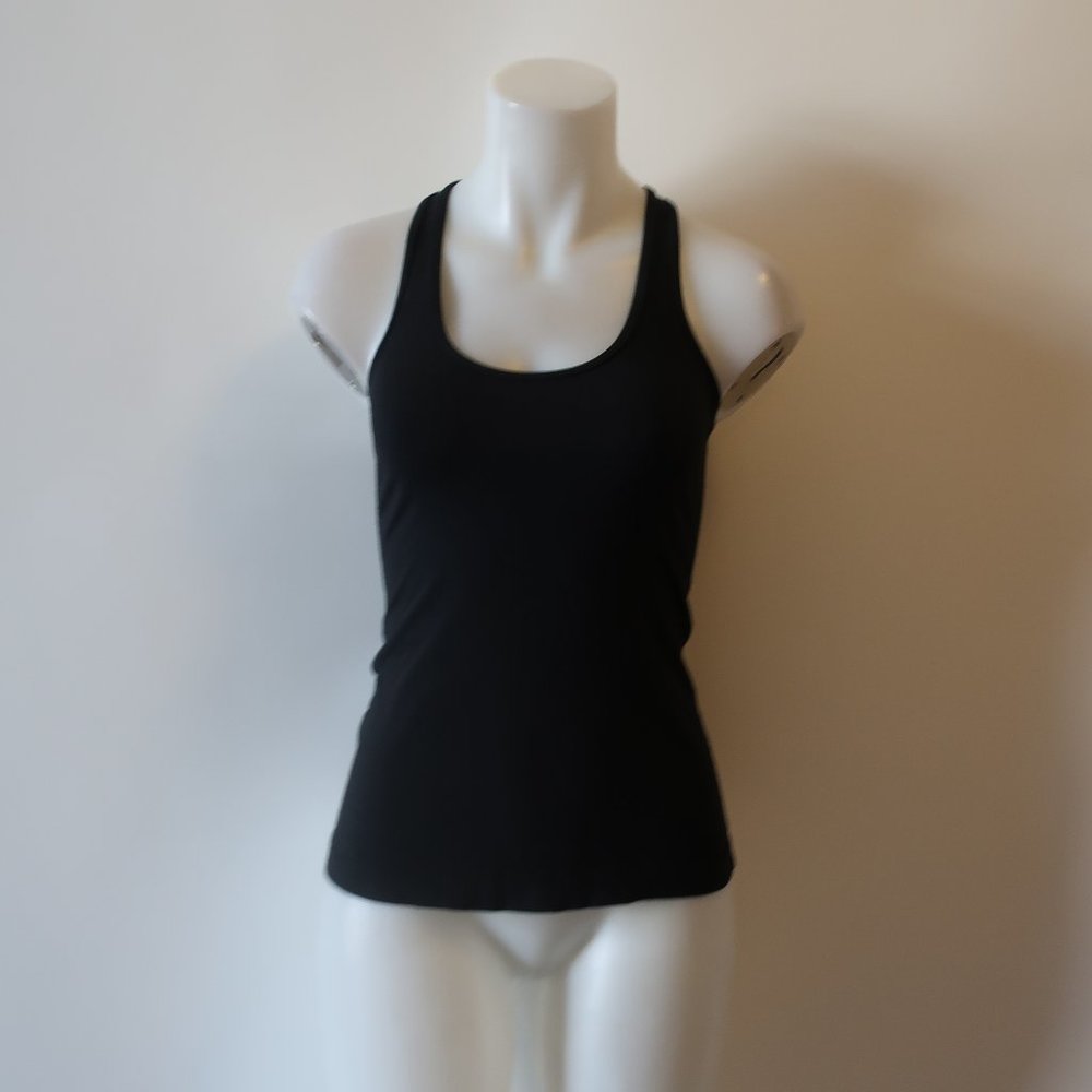 LULULEMON BLACK RUFFLE CINCH BACK TANK TOP 4 - Picture 2 of 7